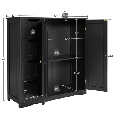 Marbeth 32″ L × 12″ W × 33″ H Bathroom Cabinet with 4 Drawers