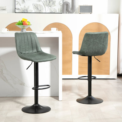 Kait Swivel Yes Bar Stool with Steel Frame