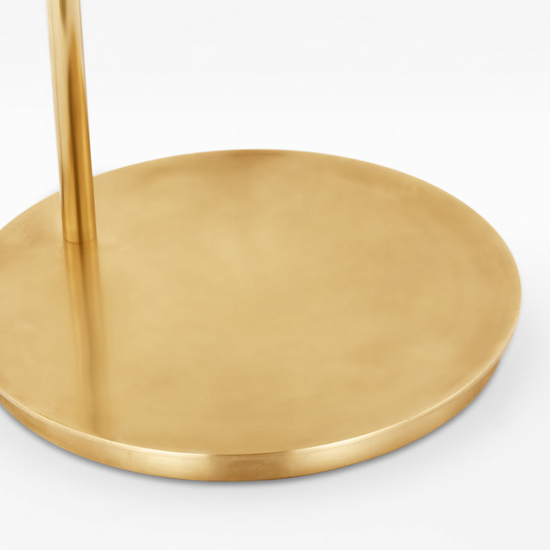 Poza LED Task Floor Lamp, Hand-Rubbed Antique Brass