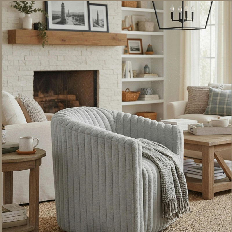 Fauteuil demi-tonneau pivotant Steinfort