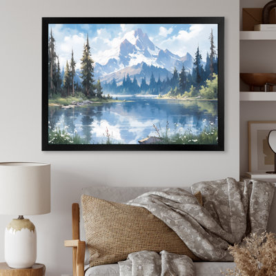 Mountain View Bliss III - Countryside Framed Canvas Print Wall Art