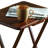 Inbox Zero Folding TV Tray Tables With Storage Rack, Walnut Brown, 5 Piece Set