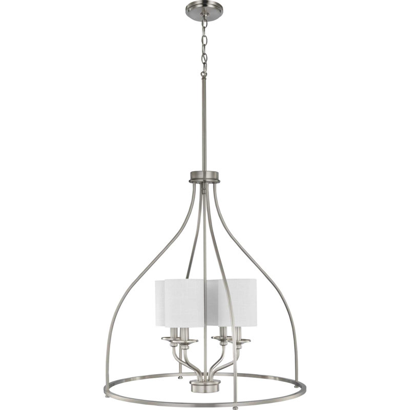 Hengrove 4 - Light Chandelier, Brushed Nickel