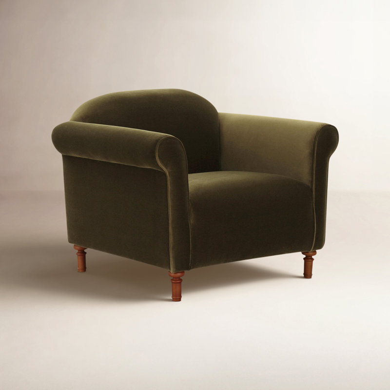 Harmony Armchair, Dark Green Velvet