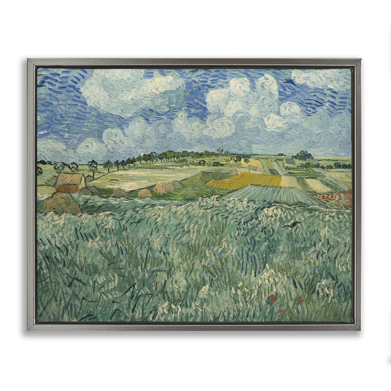 Art mural classique sur toile flottante encadrée par Van Gogh, Cadre flottant gris lustré, H 17 po x l 21 po