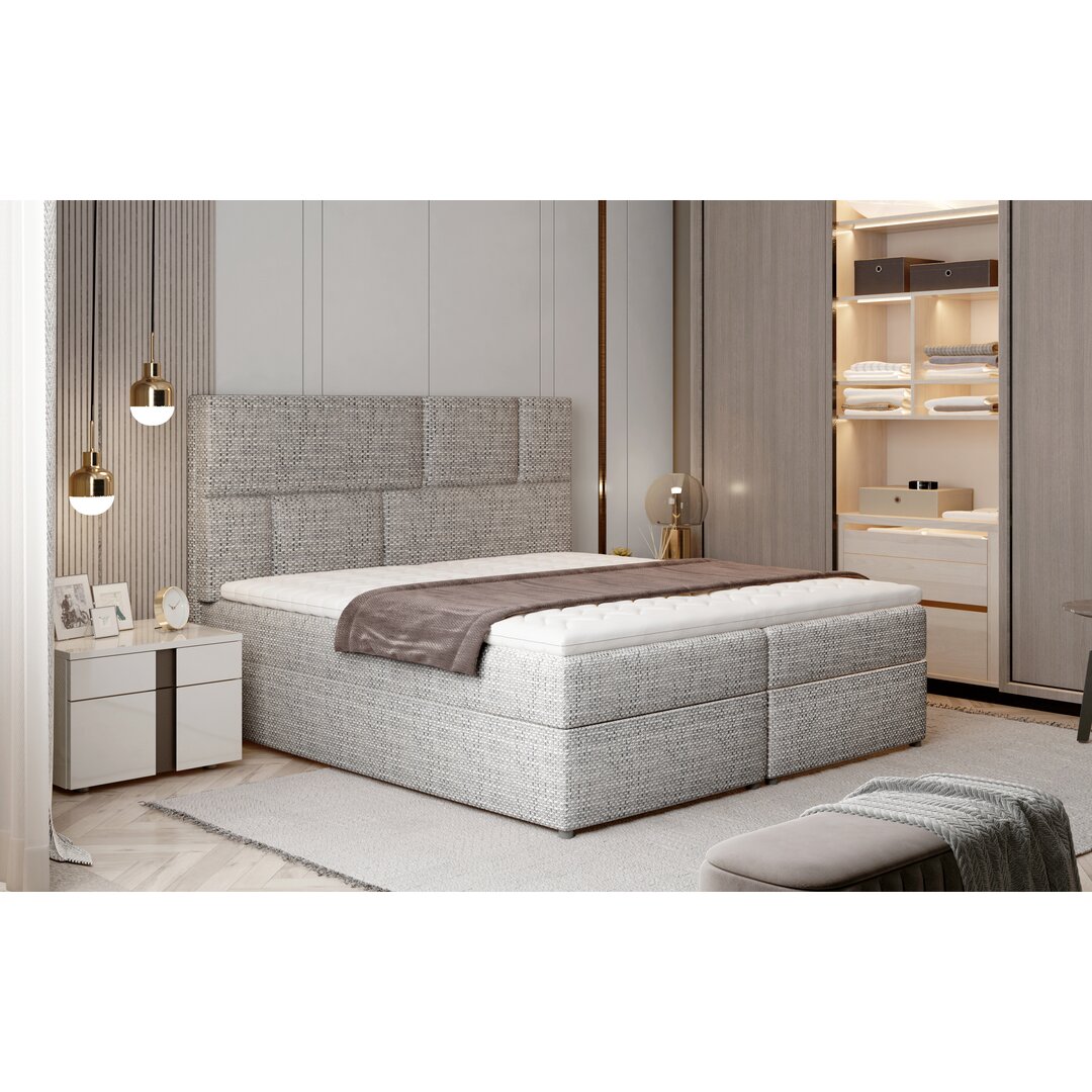 Boxspringbett Gholston mit Topper und Bettkasten