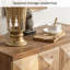  Buffet décoratif rustique en bois sculpté géométrique