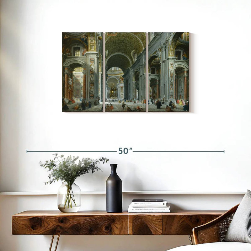 Interior Of Saint Peter's, 20" H x 33" W