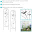 Dragonfly Delight 12,5 "x 55,75" treillis de jardin en acier noir pour plantes grimpantes
