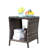 Outdoor Brown Coffee Table With Glass - Resistance, , Assemble Patio In Clear Glass, Assembly Required Now Kit-981132807