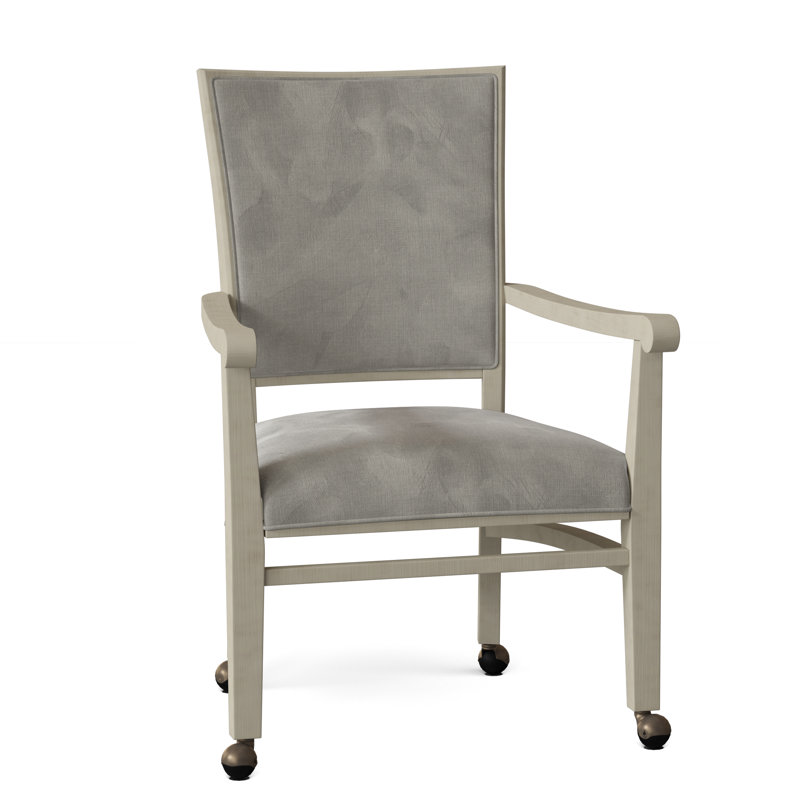 Selby Upholstered King Louis Back Arm Chair, 9953 Mink, Almond Buff