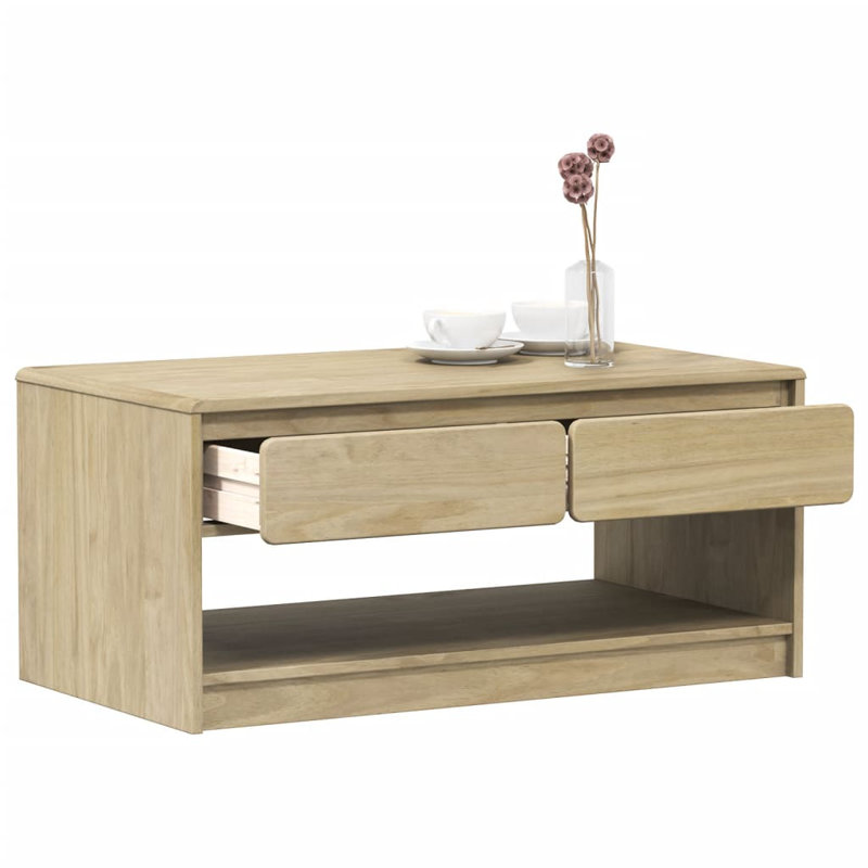 Hansmeier Floor Shelf Coffee Table with Storage