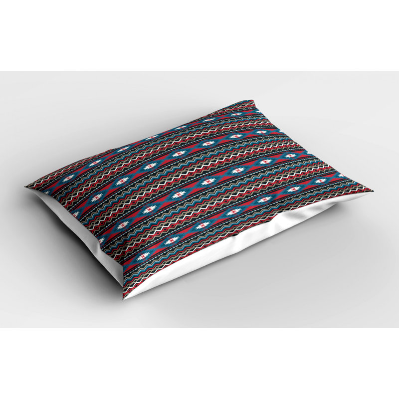 Primitive Polyester Geometric Sham Set, Twin