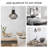 Industrial Black Metal Pendant Light with Adjustable Chain, Modern Hanging Ceiling Lighting for Kitchen, Dining & Living Room