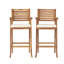 2 pièces en bois, assise confortable, résistant aux intempéries, hauteur de 45,75 po, cadre extérieur 2 pièces de 22,76 po de profondeur, sièges rembourrés, 46,42 po Hauteur, brun
