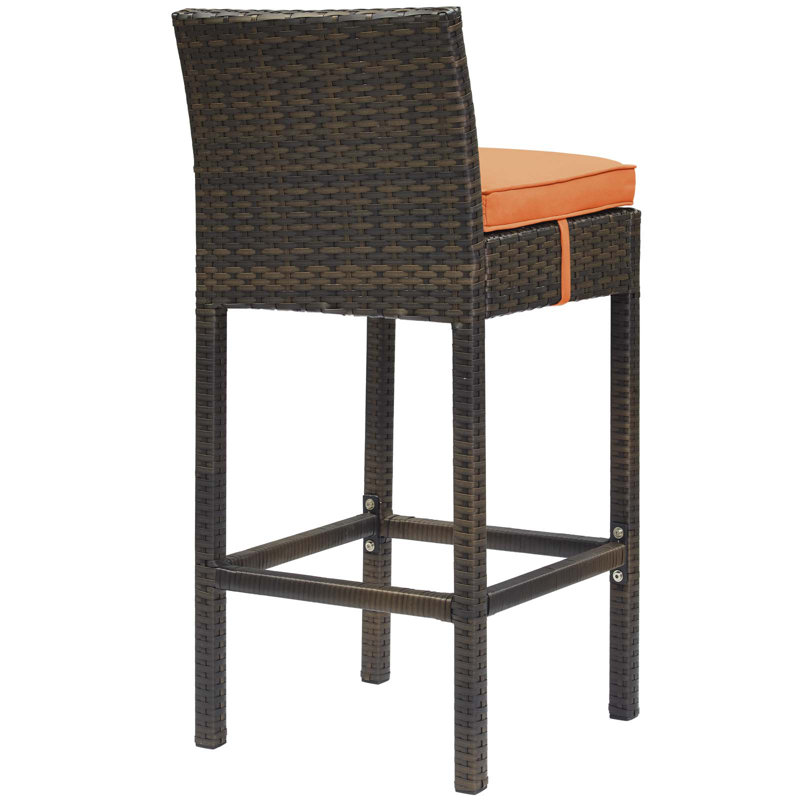 Tabouret de bar Havenside Home Bocabec, Orange, Brun