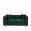 Canapé confortable, causeuse Chesterfield moderne en velours vert de 63 pouces pour la maison
