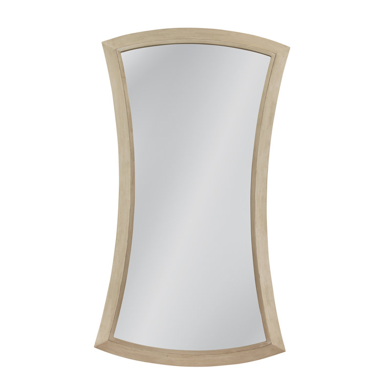 Biles Floor Mirror – Modern Hourglass Shape with Silver Leaf Finish