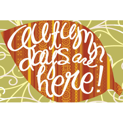 Autumn Days Center - Wrapped Canvas Print