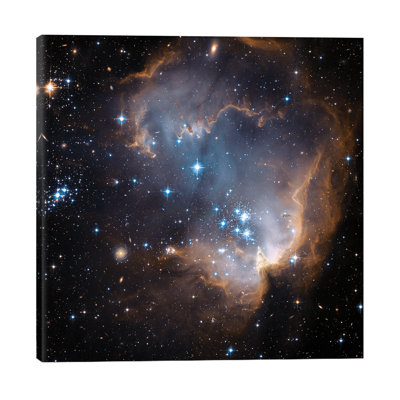 Newly Formed Stars, N90, NGC 602 - Wrapped Canvas Print