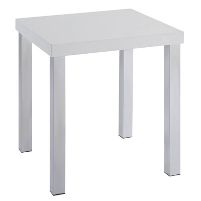 High Gloss  Chrome End Table