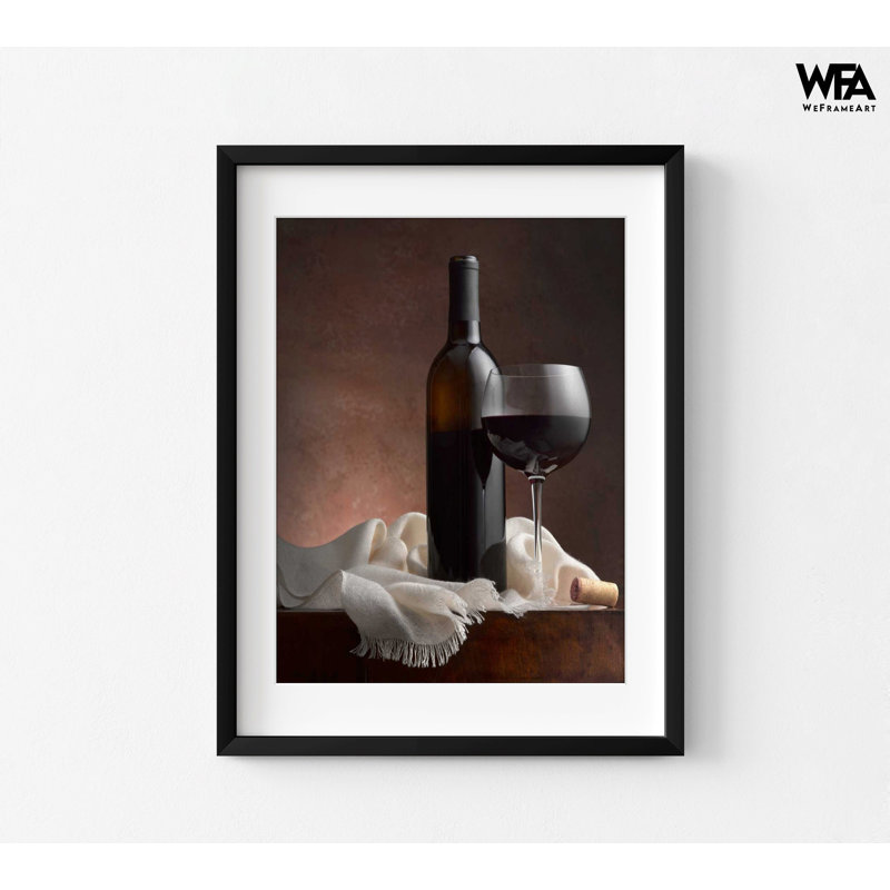 «Red Wine and Cork» par Barry Seidman, impression d'affiche de bouteille de vin, décor de bouchon de vin, art mural café, affiche idée de cadeau maison sommelier