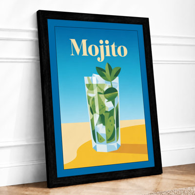 Mojito Summer Retro - Framed Print