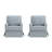 Upholstered Blue Striped Skirted Swivel Accent Arm Chair with Nailhead Trim (Set of 2)-735102302-735102301-735102244