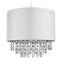 27cm H Fabric Drum Pendant Shade in White