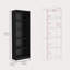 Black 4 Piece Living Room Set With 4 Bookcases