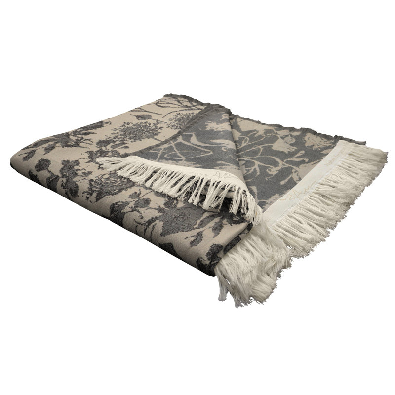 Micheal Throw Blanket, Taupe/Beige