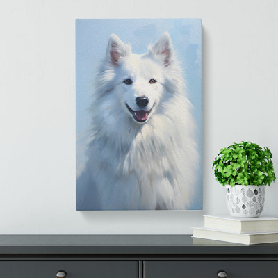 White Wolf Hard Edge Painting - Print