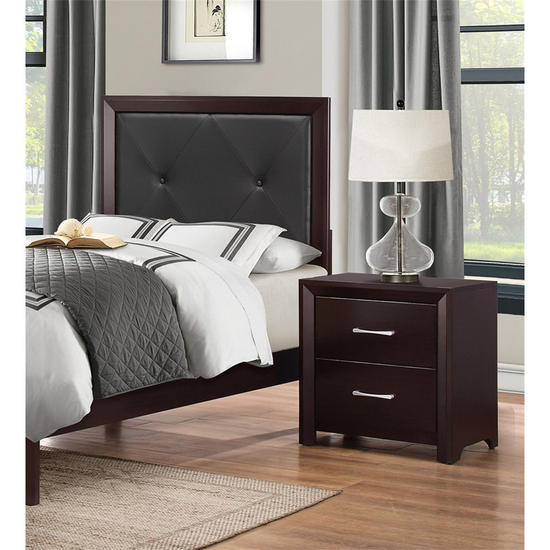 Edina 2 - Drawer Nightstand in Espresso