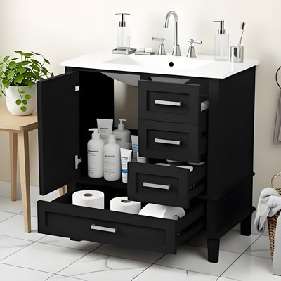 Bathroom Vanity Storage Cabinet With Sink Combo Set