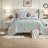 Chic Farmhouse Bedding Sets, Polyester Comforter & Sheets, Blue Floral Design