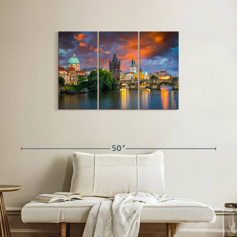 Lilie Vltava Charles Bridge, 24" H x 38" W
