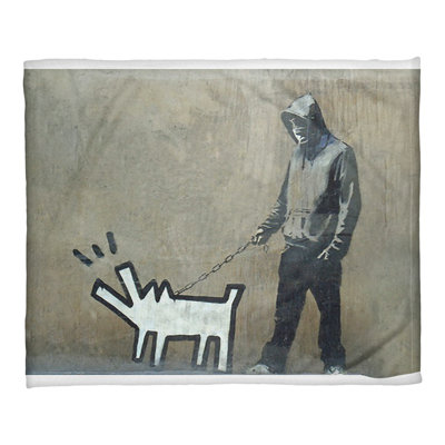 Banksy Sewn Throw Blanket