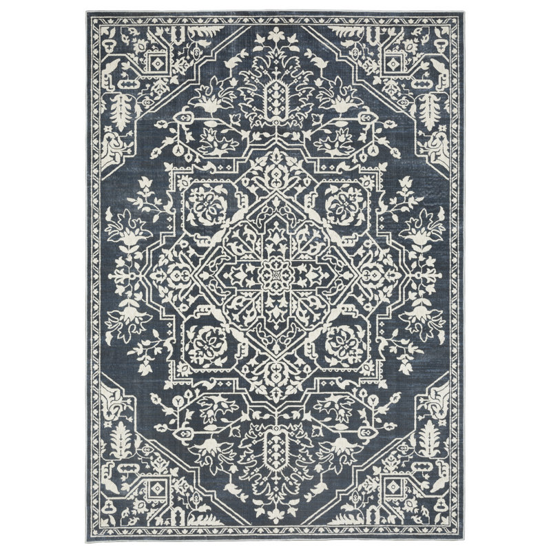 Reffett Oriental Indoor Rug, Rectangle 3'10" x 5'5"