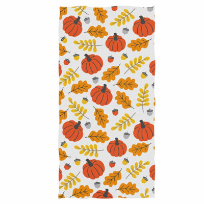 Autumn Harvest Ultra Soft Hand Towels - 16x30 in Rustic Floral Thanksgiving Decor