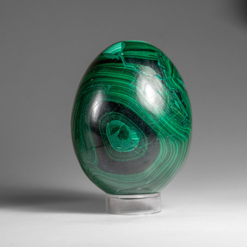 Genuine Polished Malachite Egg (1.9 Lbs)