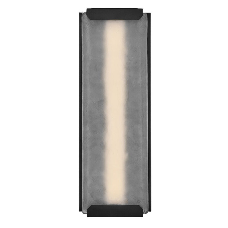 Zayde 8" W LED Outdoor Wall Lantern, Black