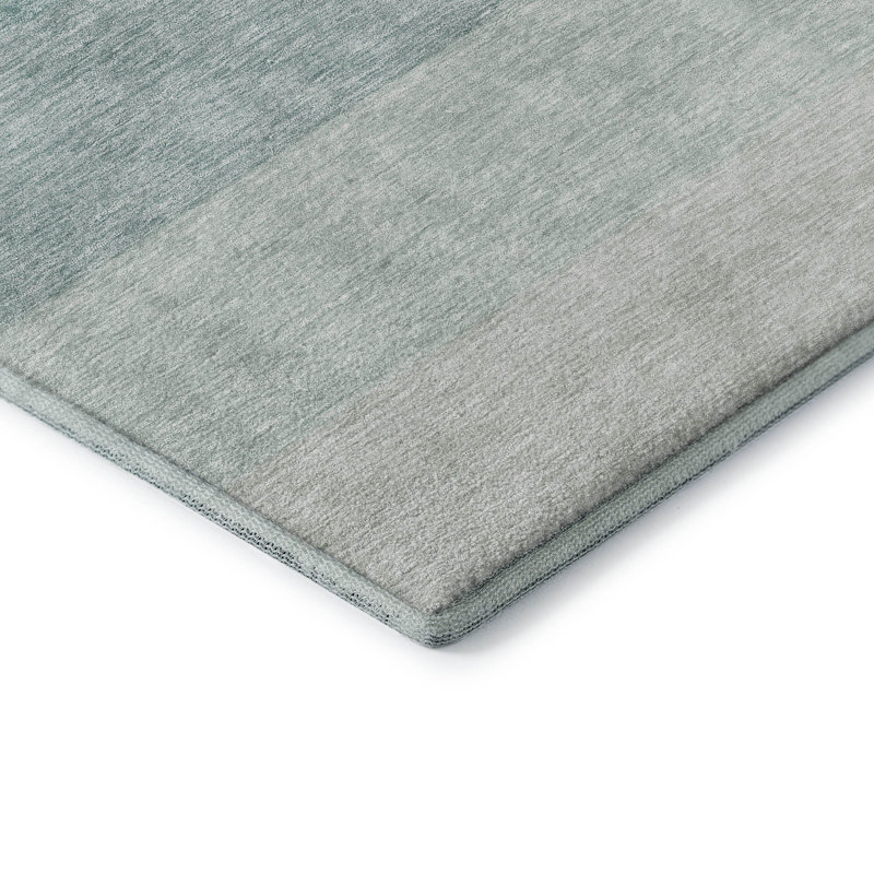 Premium Machine Washable Prisco Teal Rug, Runner 2'3" x 7'6"
