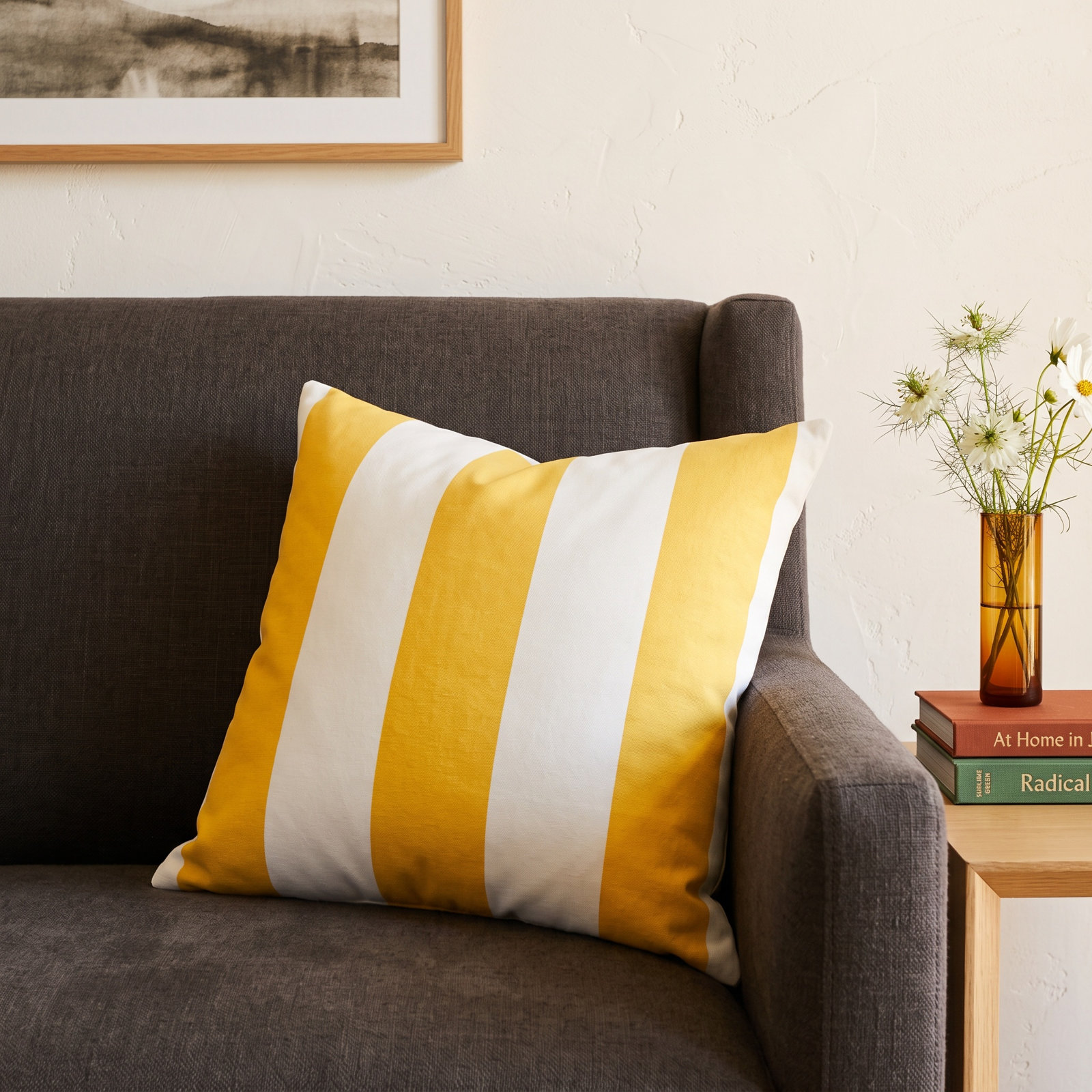 Throw Pillow, 18" H x 18" W x 5" D, Citrus