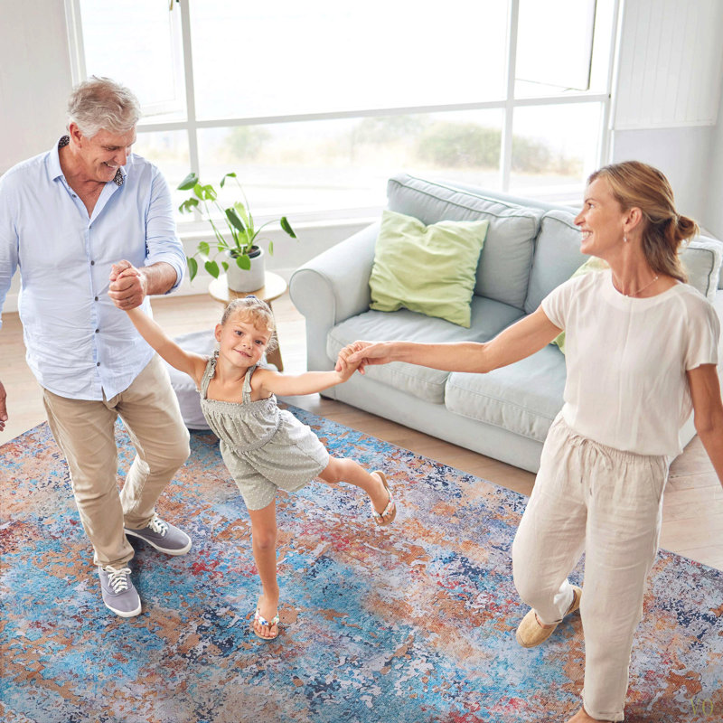 5X8 Area Rug For Living Room, Machine Washable Arearug, Low-Pile, Non-Slip, Non-Shedding, Foldable, Kid & Pet Friendly - Area Rugs For Living Room, Bedroom, Kitchen (5'X8')