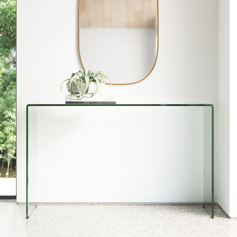 Arvani Glass Console Table, 29.5" H x 37.5" W x 19.7" D
