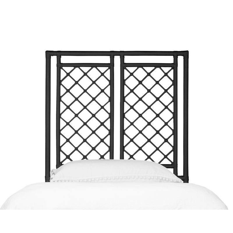 X & Diamond Low Profile Platform Bed, Black, Twin XL