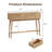 Console Table with Solid Wood Legs, Boho Modern Entryway Table with Storage Drawers, Fluted Narrow Sofa Table for Hallway,Living Room-263726413