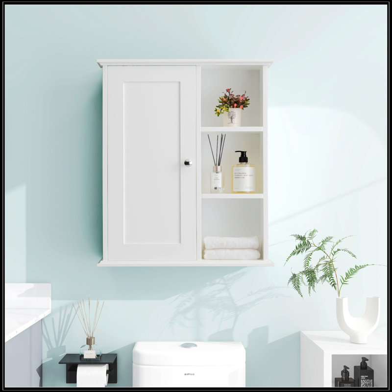 Armoire de rangement au-dessus de la toilette, Blanc
