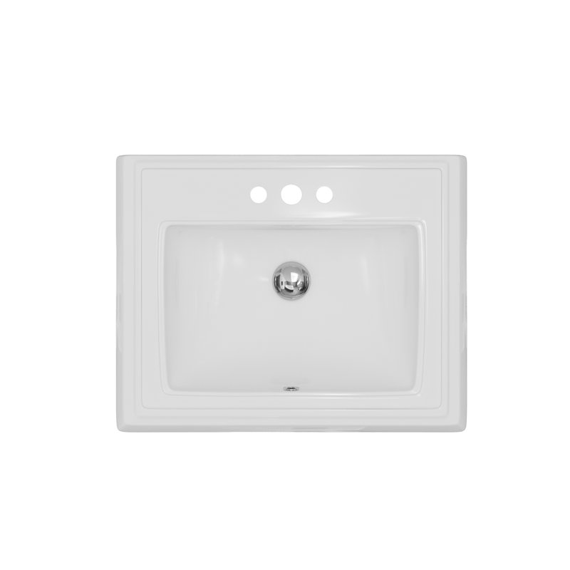 Lavabo de salle de bain rectangulaire en porcelaine vitrifiée de 23 po Karran Valera