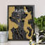 Seattle City Map - No Frame Print-21278860